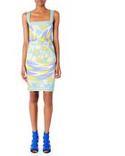 Emilio Pucci Printed Square-neck Dress - Lyst