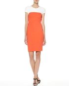 Narciso Rodriguez Capsleeve Colorblock Sheath Dress - Lyst