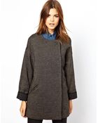 French Connection Cocoon Coat - Lyst