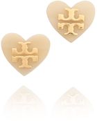 Tory Burch Tilsim Logo Heart Stud - Lyst