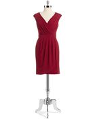 Vince Camuto Cap Sleeves V-Neck Dress - Lyst