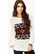 Forever 21 Rustic Slub Knit Sweater - Lyst