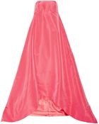 Oscar de la Renta Pleated Silk-Faille Gown - Lyst