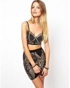 Asos Bra Top with Stud Embellishment - Lyst