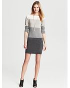 Banana Republic Colorblock Sweater Dress Grey - Lyst