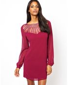 Lipsy Embellished Shift Dress - Lyst