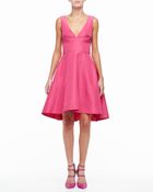 Monique Lhuillier Silk Faille Aline Party Dress - Lyst