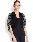 Armani Beaded Silk Shrug - Lyst