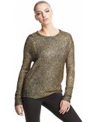 DKNY Foil Printed Long-Sleeve Top - Lyst