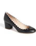 Chloé Rosa Scalloped Low Heel Pump - Lyst