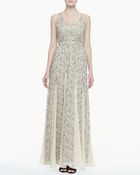 Alice + Olivia Kravit Fluted Lace Maxi Dress - Lyst