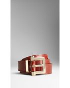 Burberry London Patent London Leather Belt - Lyst
