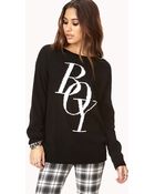 Forever 21 Oversized Boy Sweater - Lyst