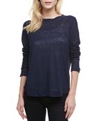 Vince Loose Longsleeve Tee Coastal - Lyst