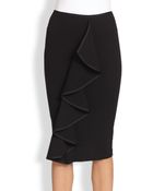 Donna Karan New York Ruffle Skirt - Lyst