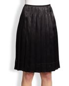 Marc Jacobs Pleated Satin Skirt - Lyst