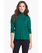 Eileen Fisher Scrunch Neck Top - Lyst