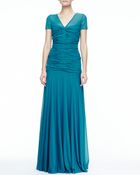 Halston Heritage Gatheredbodice Jersey Gown - Lyst