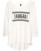 H&M Jersey Top - Lyst