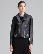 3.1 Phillip Lim Sculpted Leather Motorcycle Jacket - Lyst