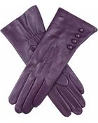 Dents Buttoned Silklined Leather Gloves - Lyst