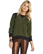 BCBGeneration Contrast-Yoke Pullover - Lyst