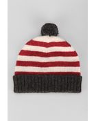 Urban Outfitters Wool Stripe Pom Beanie - Lyst