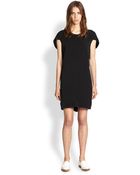 Alexander Wang Silk Draped Pleated-Back Dress - Lyst