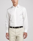 Ferragamo Woven Tonal Sport Shirt White - Lyst