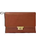 Fossil Memoir Leather Diary Clutch - Lyst