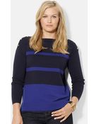 Lauren by Ralph Lauren Cotton Blend Sweater - Lyst