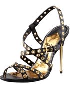 Tom Ford Strappy Eyelet Slingback Sandal - Lyst