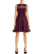 Karen Millen Velvet Applique Prom Dress - Lyst