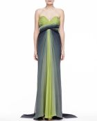 Pamella Roland Sweetheart Silk Ombre Gown - Lyst