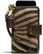 Coach Madison Phone Wristlet in Zebra Print Fabric - Lyst