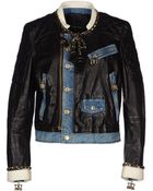 DSquared² Leather Outerwear - Lyst