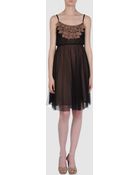 Gold Case Short Dress - Lyst