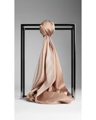 Burberry Reversible Silk Scarf - Lyst