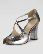 Cole Haan Jovie Metallic Leather Sandal Armor - Lyst
