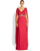 Notte By Marchesa Silk Chiffon Caftan Gown - Lyst