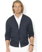 Ralph Lauren V-Neck Linen Cardigan - Lyst
