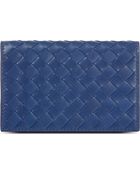 Bottega Veneta Woven Leather Card Case - Lyst