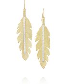 Anita Ko Feather 18karat Gold Diamond Earrings - Lyst