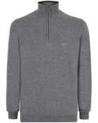 Boss Black Lambswool Half Zip Pullover - Lyst