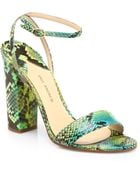 Paul Andrew Calla Multicolor Python Sandals - Lyst
