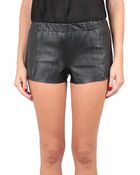 Amen Leather Shorts - Lyst