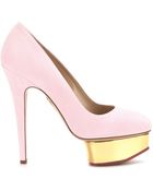 Charlotte Olympia Sweet Dolly Suede Platform Pumps - Lyst