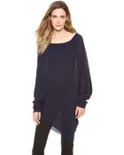 Donna Karan New York Long Sleeve Asymmetrical Top - Lyst