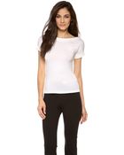 Donna Karan New York Rolled Sleeve Tee - Lyst
