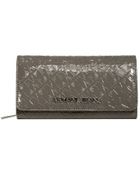 Armani Jeans Patente Leather Wallet with Flap - Lyst
